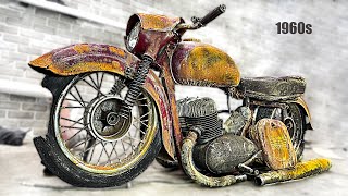 Full Restoration JAWA Motorcycle 1960s  Old Abandoned Treasure  One YEAR Incredible Transformation [upl. by Ayotl]