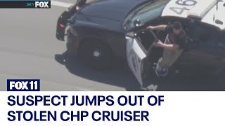 Police chase CHP in pursuit of stolen police cruiser [upl. by Symer]