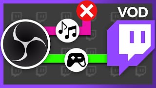 How to SEPARATE AUDIO for Twitch VOD with OBS studio NO Voicemeeter [upl. by Casavant]