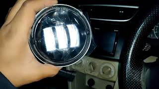 swift dzire foglamp led white lights installation response and test  cheapest led projector for car [upl. by Baalman436]