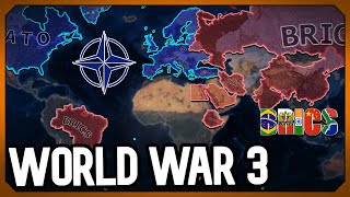 World War 3 NATOUkraine vs BRICSBelarus HOI4 114 AI Timelapse [upl. by Adnahsar]