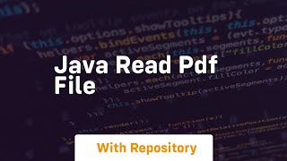 java read pdf file [upl. by Anitroc]