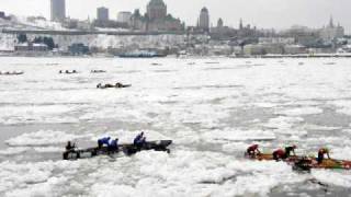 Ice Canoe Race Quebec City Canada  Tim Van Horn [upl. by Mortimer]