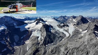 Helicopter Flight Over Jungfraujoch Eiger amp Aletschgletscher 06092024 Switzerland [upl. by Morie]