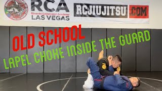 Old school Lapel choke from armbar inside the guard [upl. by Navada]