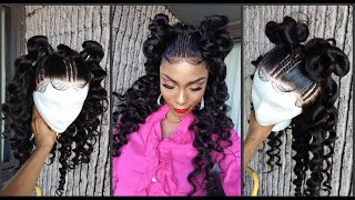 How To Cute Lace Frontal Wig Style Ft Celie Hair [upl. by Oilut17]