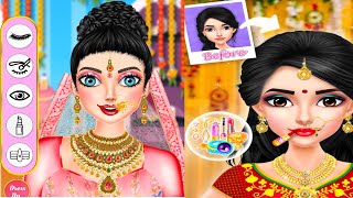 Indian wedding dress up jewellery makeup video dress up star Bollywood girl actress makeup video [upl. by Ai]