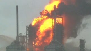 Raw Louisiana Refinery Fire Extinguished [upl. by Xever]