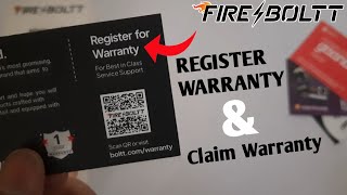 FireBoltt Smartwatch Warranty Register  Fire Boltt Smartwatch Warranty Claim [upl. by Otreblada]