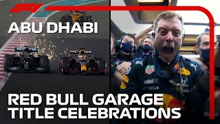 Red Bull Garage Watches Dramatic Final Lap  2021 Abu Dhabi Grand Prix [upl. by Gwenn]