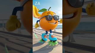 ○● Rolling into Fun Cool Orange on Skates 🍊🛼 ○● ZestyAnimations073 [upl. by Eyanaj268]