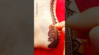 side leg mehndi design 🥰😍 karwa chauth special leg mehndi mehndidesign henna views [upl. by Deyes243]