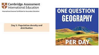 Day 5 IGCSE Geography Question and Answer population density and distribution [upl. by Llenyt]