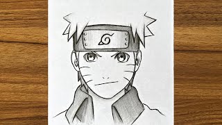 How to draw Naruto Uzumaki  How to draw anime step by step  Naruto drawing tutorial [upl. by Htebazileharas]