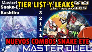 Nuevos Combos SnakeEye Tier List Post Banlist y Leaks Master Duel YuGiOh TeamSetoX [upl. by Ellevel344]