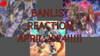 APRIL 2024 BANLIST REACTION [upl. by Lotta]