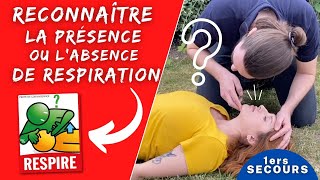 Reconnaître la présence ou labsence de RESPIRATION ı Formation premiers secours [upl. by Hajed732]