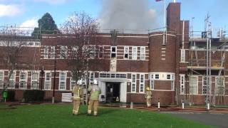 Fire at Higham Lane School [upl. by Niwri]