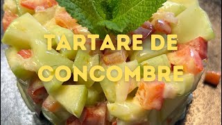 RECETTE DE TARTARE DE CONCOMBRE 🥒SUPER FRAÎCHE ET RAPIDE À FAIRE IDÉALE AVEC LA CHALEUR QUI ARRIVE [upl. by Aicenert321]