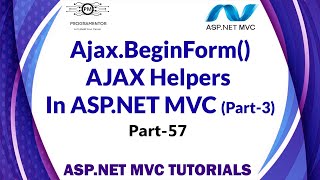 57  AjaxBeginForm Method of AJAX In ASPNET MVC  Second Example  ASPNET MVC HindiUrdu [upl. by Maegan]