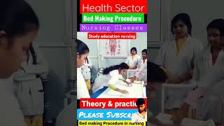 bed making procedure in nursing । health sector। medical classes Growthbio [upl. by Marti]