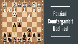 Ponziani Countergambit Declined [upl. by Akkeber]