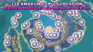 126 Amakumo fruit location in genshin impact  Raiden farming material [upl. by Lutero]