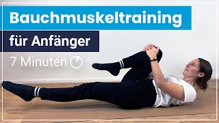 7 Minuten Bauchmuskeltraining für Anfänger  Effektive Übungen für zu Hause ohne Geräte [upl. by Akiem]