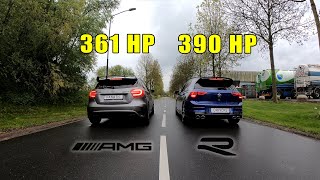 Mercedes A45 AMG vs Stage 1 Volkswagen Golf 8R Launch Control Race amp Revving [upl. by Uile357]