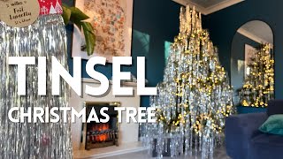 Christmas Tree Decorating with Lametta Tinsel  inspired by Pinterest [upl. by Berardo]