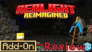 Minecraft Bedrock addon mod review Real Light Reimagined [upl. by Clary13]