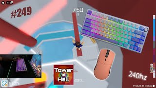 Roblox Tower Of Hell Keyboard ASMR Gaming 249 4K 240FPS [upl. by Amehsyt528]