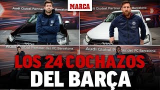 Así son los nuevos coches de los jugadores del Barça [upl. by Ennaecarg]