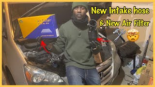 DIY HOW TO REPLACE A NEW INTAKE HOSE AND AIR FILTER ON 20052010 HONDA ODYESSEY [upl. by Aihcila]