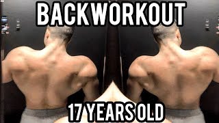 BACK WORKOUT W 17 Year Old Oliver Forslin [upl. by Longo]