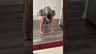 Ruck pushups 45lbs acft workouttips trainingmotivation [upl. by Adrell]