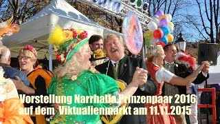 Narrhalla Prinzenpaar 2016 vorgestellt  Viktualienmarkt München Christian II amp Cornelia II [upl. by Kazimir]