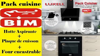 Pack Cuisine Luxell Hotte Aspirante  Plaque de CuissonFour Encastrable 1999DH [upl. by Jeanie]