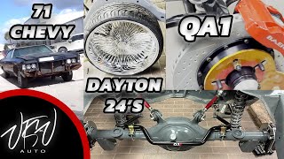 1971 Chevy Hardtop Upgrades  Dayton 24’s QA1 BEAR MOSER [upl. by Nojed]