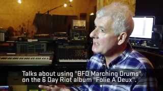 Steve Levine talks about BFD Marching Drums expansion pack on 6 Day Riot album [upl. by Erek982]