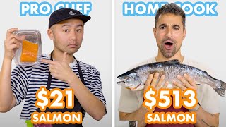 513 vs 21 Salmon Pro Chef amp Home Cook Swap Ingredients  Epicurious [upl. by Anitac643]