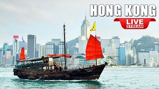 Live Hong Kong 🔴 Colorful Hong Kong Day Night Scenery [upl. by Attenna248]