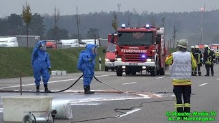 GEFAHRGUTEINSATZ GROSSEINSATZ FEUERWEHR  A8  VOLLSPERRUNG  STAU  Großaufgebot  E [upl. by Maiah818]