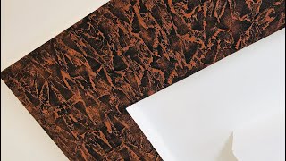 Latest texture design applying jipsam cealingcopper finish [upl. by Hendon948]