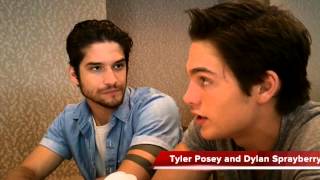 Tyler Posey and Dylan Sprayberry talk TEEN WOLF as SDCC Press Room [upl. by Ytrebil]