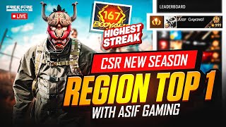 New Season Cs Rank push In Region Top 1 Lobby With Highest Streak Ever 🤯  Garena  Free Fire [upl. by Aryan]