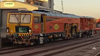 Colas Rail DR73906 quotPantherquot Plasser amp Theurer Tamper Oulton Broad South amp Lowestoft Station [upl. by Iddet]