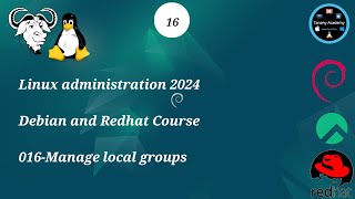 016Manage local groups  Linux Course 2024 [upl. by Ewell]