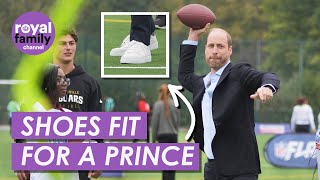 Prince William Dons Flashy Trainers to Play Flag Football With Louis ReesZammit [upl. by Dyna]