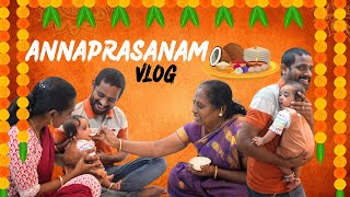 😍1ST FOOD CEREMONY OF OUR YOHANSATHYA❤️அன்னப்ராசனம் CEREMONY VLOG👶5 MONTH BABY FOOD🍱 [upl. by Llerruj450]